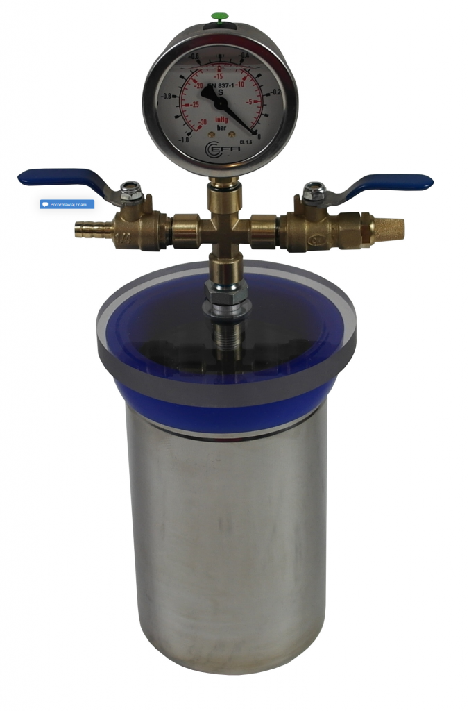 Komora próżniowa 1.0l, ze stali nierdzewnej